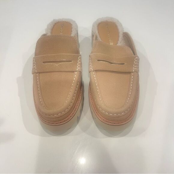 Donald Pliner Hillie Suede Sherpa Slide size 7.5 - Picture 2 of 8